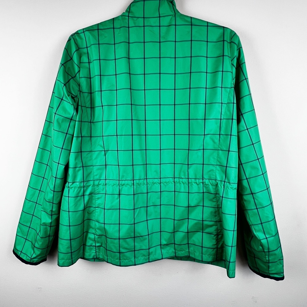 Lauren Ralph Lauren‎ LRL Active Jacket M Kelly Green Windowpane Zip Windbreaker - Picture 8 of 12